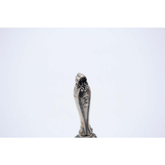 Chiseled Silver Bell with Plant Motifs For Sale - Image 3 of 4