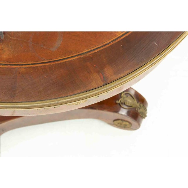 Wood Vintage Walnut Dining Table in Wood and Metal, Italy, 1950s For Sale - Image 7 of 8