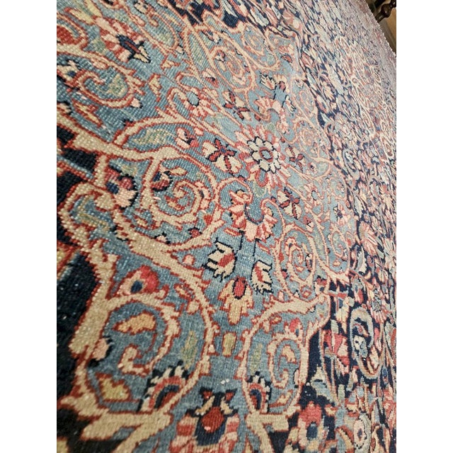 Large Antique Hand-Knotted Kashan Rug, 1930s For Sale - Image 12 of 13