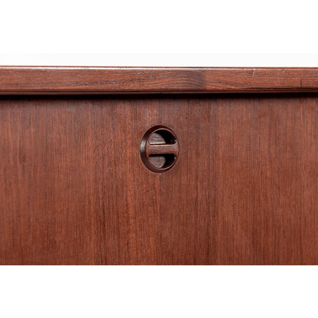 Mid Century Danish Teak Tall Sideboard or Bar Cabinet by Harry Ostergaard For Sale - Image 14 of 17