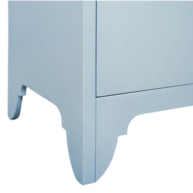 Not Yet Made - Made To Order Matthew Izzo Home Grace Light Blue Four Door Buffet With Brass Tassel Door Pulls For Sale - Image 5 of 8