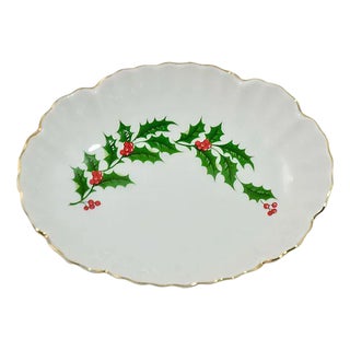Holly Berry Oval Bowl For Sale