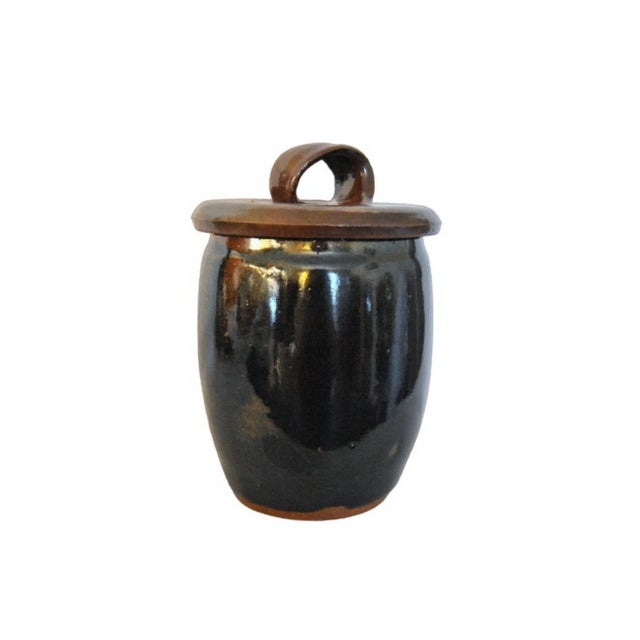 Vintage 1970s Scott Pottery Ceramic Lidded Jar For Sale - Image 4 of 8