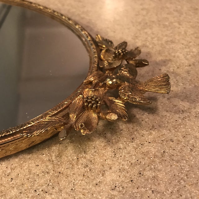 Ormolu Gold Mirrored Vanity Tray Chairish