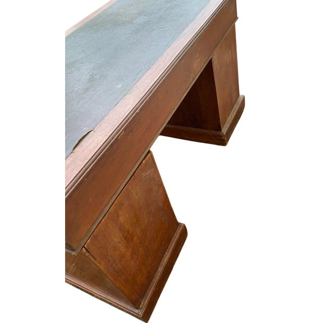 Wood Vintage English Walnut Drawer Unit Desk, 1930 For Sale - Image 7 of 11