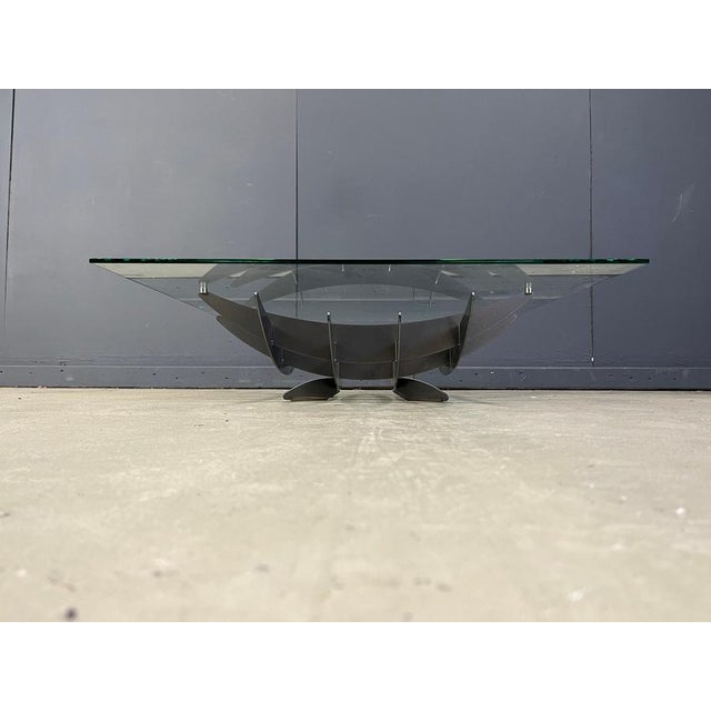 Atlas Coffee Table with Glass by Cattelan, Italy, 1990s For Sale - Image 8 of 12