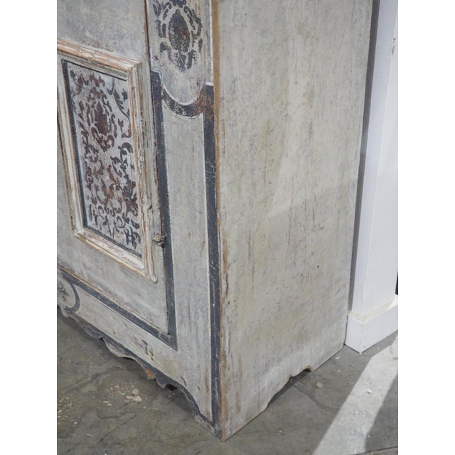 A Painted Two-Door Cabinet From Southern Germany, Circa 1700s, Height- 67 Inches For Sale In Dallas - Image 6 of 18