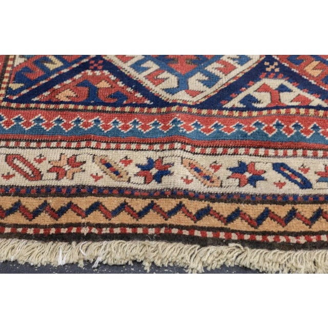 Blue Antique Shirvan Rug 3'4'' x 9'6'' For Sale - Image 8 of 12
