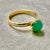 Created in 18 karat yellow gold Chrysoprase 2 carats approx. Ring size US 6.5, can be sized upon request. Handcrafted from...