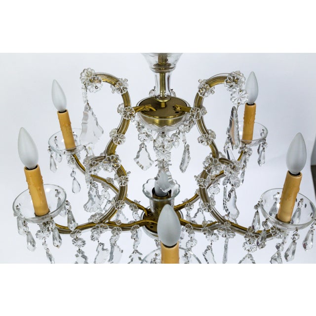 1920s Maria Theresa Style Crystal Chandelier For Sale - Image 4 of 13