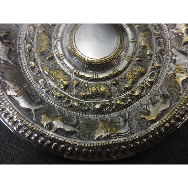 Top Quality 19th Century Indian Silver Gilt Plate For Sale - Image 4 of 5