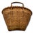 Sienna Excellent Smaller 10 Inch Size Antique American Hand Woven Ash Splint Berry Basket With Nice Patina - Late 19th Century For Sale - Image 8 of 18