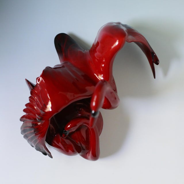 Vintage Royal Doulton “Nestling Down” Flambé Swan Sculpture Hn3538 For Sale - Image 9 of 17