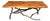 Mid-Century Live Edge Wood Coffee Table With Sculptural Iron Branch Base For Sale