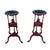 1950s 1950s Hollywood Regency Red Mahogany Georgian Wig Plant Stand W/ Drawers Dish, Pair For Sale - Image 5 of 10