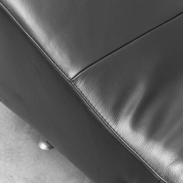 Modern Style Chair in Black Leather, 1990s For Sale - Image 6 of 12