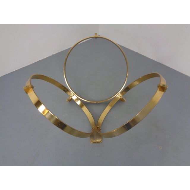 Space Age Gold-Plated Glass Coffee Table by Knut Hesterberg for Ronald Schmitt, Germany, 1960s For Sale - Image 14 of 18