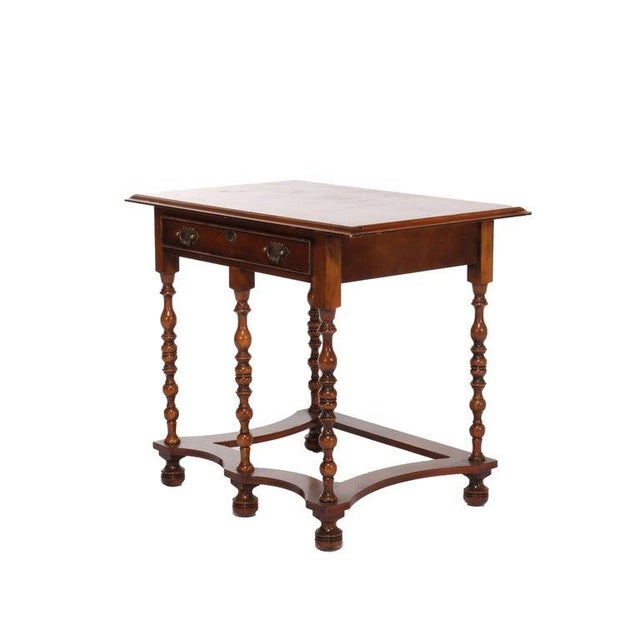 Wood Yorkshire High Point Elizabethan Burl Hall Table 20th C For Sale - Image 7 of 11