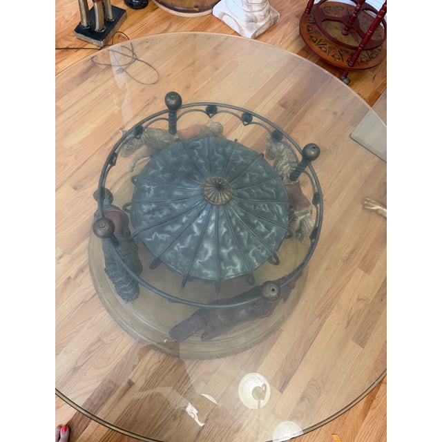American Rare Vintage Carousel Horse Coffee Table For Sale - Image 3 of 10