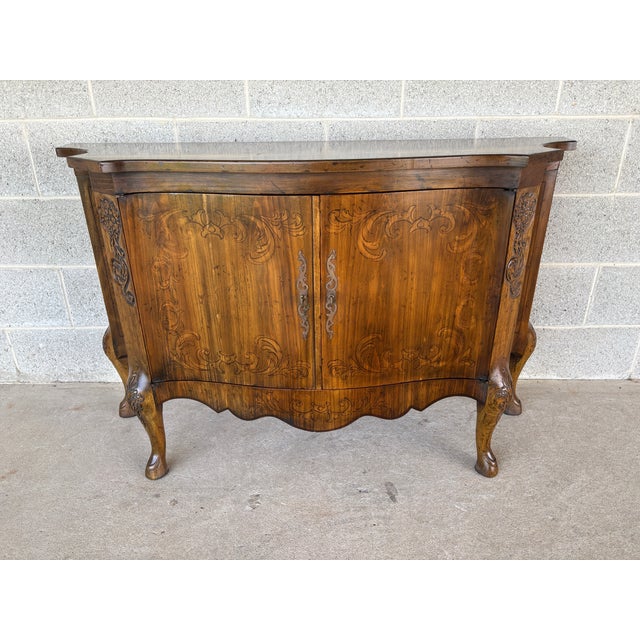 Heritage Henredon Louie XV Style French Country Hoof Foot Console Cabinet For Sale - Image 10 of 13