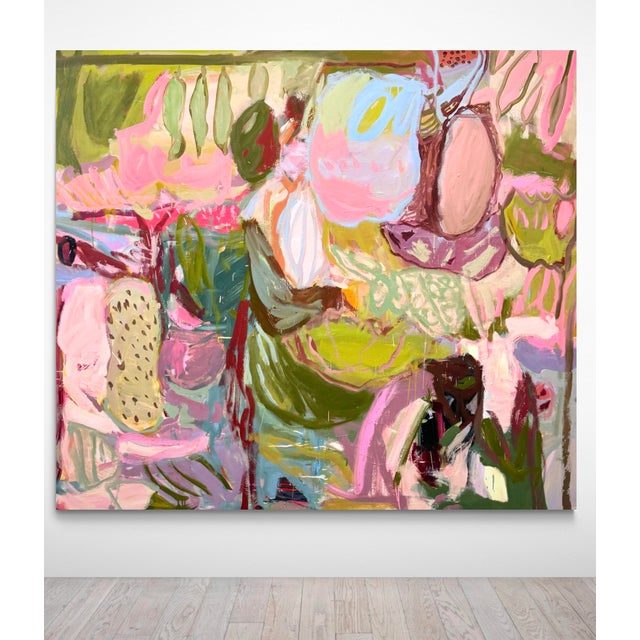 Contemporary Abstract Oil on Canvas "No Bad News Today" by Petra Schott For Sale - Image 4 of 6