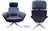 Elevated pair of Coalesse by Steelcase leather swivel lounge chairs, Model 223. Designed with a sculptural silhouette,...