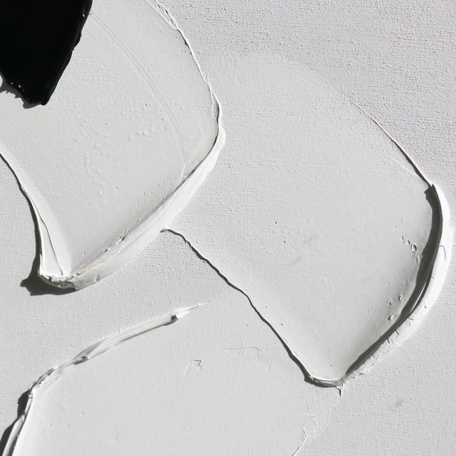 Modern Pasargad Home Motions Hand-Painted Minimalist Oil Painting For Sale - Image 3 of 6