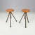 1960s Set of Mid-Century Modern Italian Industrial Adjustable Stools in Wood and Metal, 1960s For Sale - Image 5 of 18