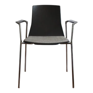 Modern Lievore Altherr Molina for Coalesse Montara650 Stainless Steel Gray Guest Chair