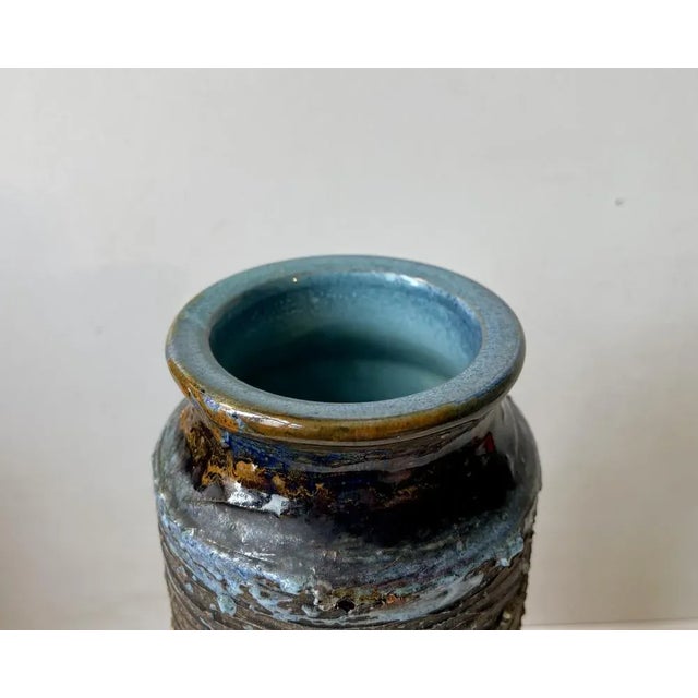 Glazed Ceramic Vase by Marian Zawadzki for Tilgmans, Sweden, 1960s For Sale - Image 6 of 8
