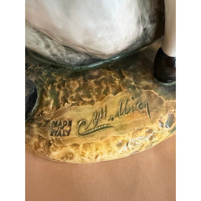 Vintage Carlo Mollico Capodimente Style Porcelain Sculpture For Sale - Image 9 of 9