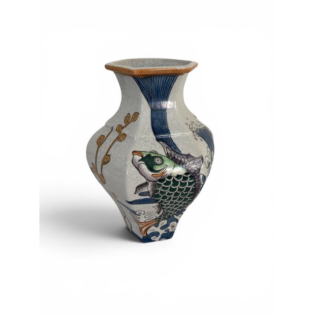 1940s Vintage Porcelain Hexagon Ginger Jar by Seymour Mann For Sale - Image 5 of 12