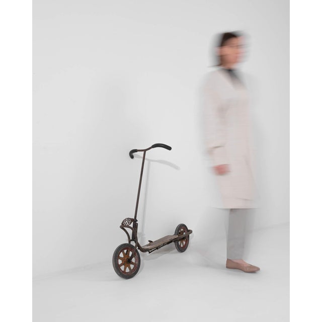 20th Century Central European Metal and Wooden Scooter For Sale - Image 18 of 18