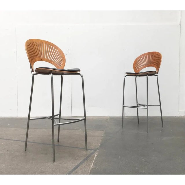 1990s Danish Trinidad Bar Stools by Nanna Ditzel for Fredericia, 1990s, Set of 2 For Sale - Image 5 of 18