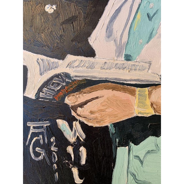 Oil Painting While Reading a Book Oleksandr Gukalov For Sale - Image 9 of 12