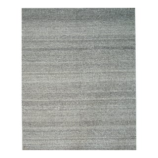 4x6 Louie Harlow Gray Solid Open Field Modern Handmade Wool Carpet Rug For Sale