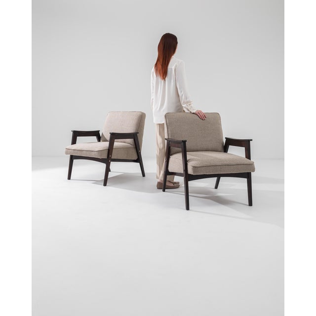 1960s Czech Upholstered Armchairs, a Pair For Sale In Greensboro - Image 6 of 12