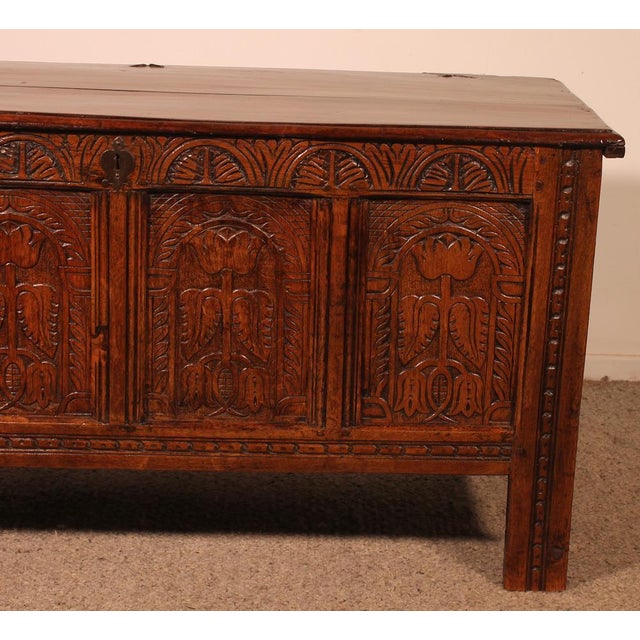 17th Century Oak Chest For Sale - Image 3 of 17