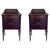 Late 19th Century Pair of French Mahogany Nightstands with Drawer, Door and Bronze Crest For Sale - Image 15 of 18