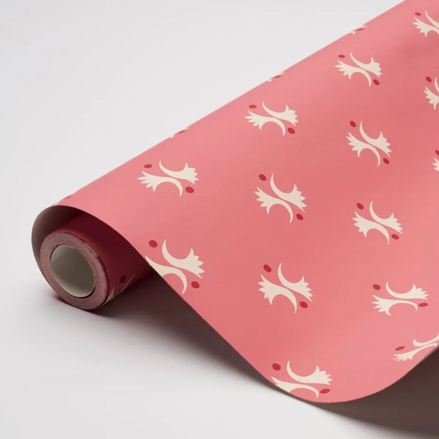 Schumacher SAMPLE - Schumacher Lavigne Wallpaper In Rouge For Sale - Image 4 of 5
