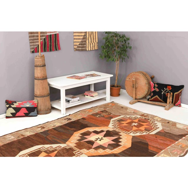 Vintage Turkish Kilim Rug For Sale In Los Angeles - Image 6 of 7