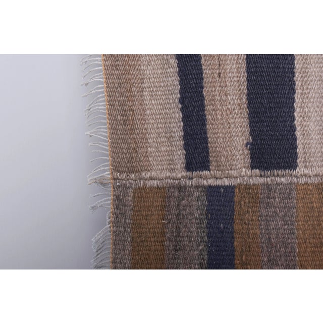 Textile 1960s Vintage Oversize Striped Turkish Kilim Rug 8'11'' X 10'9'' For Sale - Image 7 of 13