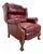 Napoleon III Style Leather Wingback Recliner Library Armchair For Sale