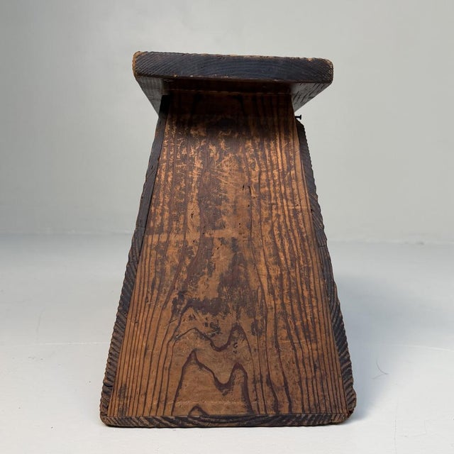 Brown Vintage Wooden Fumidai Steps, Japan, 1920s For Sale - Image 8 of 9