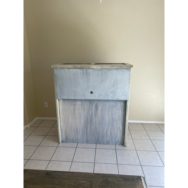 White Wash Distressed Buffet Cabinet For Sale - Image 4 of 12