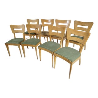 Vintage Heywood Wakefield "Dog Bone" Dining Chairs Set of 8 For Sale