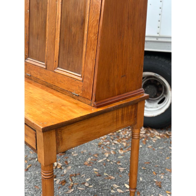 Antique American Pine Secretary For Sale - Image 11 of 12