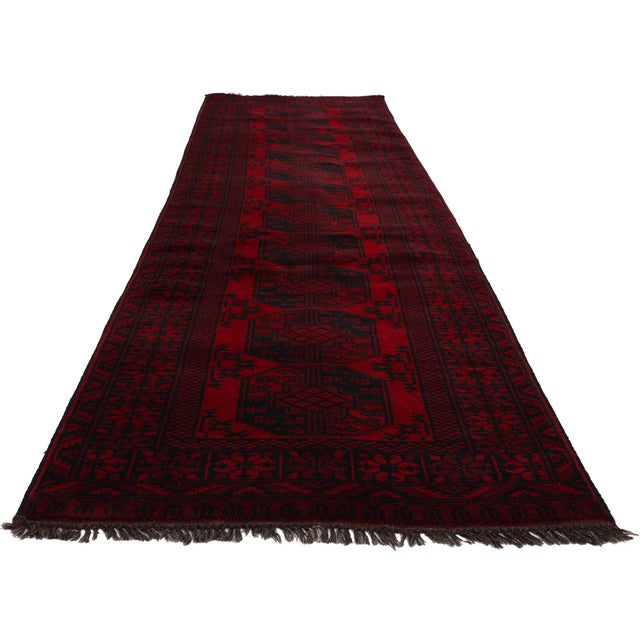 Mid-Century Modern Vintage Persian Turkoman Rug Runner - 02'09 X 12'10 For Sale - Image 3 of 9
