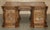 Museum Quality Victorian Walnut Partner Desk With 17th-Century Carved Panels For Sale - Image 10 of 18