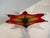 Large Vintage Murano-Style Red, Orange & Green Sculptural Art Glass Bowl For Sale In Portland, ME - Image 6 of 6